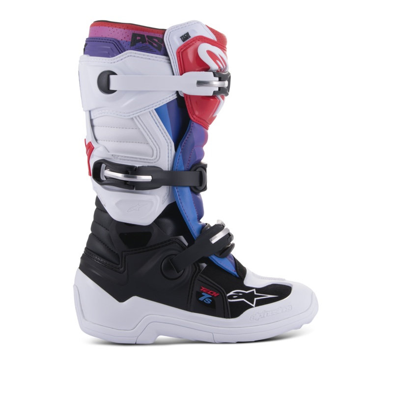 Youth Tech 7S Boots|2|3|4|5|6|7|8|White/Black/Rainbow