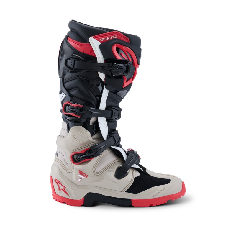 2026 Tech 7 Enduro Boots|5|6|7|8|9|10|11|12|13|14|15|16|Black/Light Gray/Bright Red