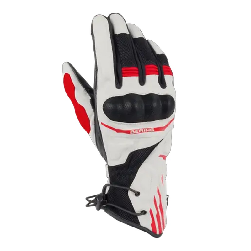 Bering Bakundu Leather Mens Gloves – Grey/Black/Red