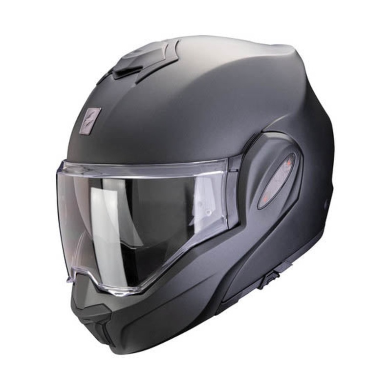 Scorpion EXO-TECH EVO PRO SOLID Matt Pearl Black Road Helmet Size Small 56cm