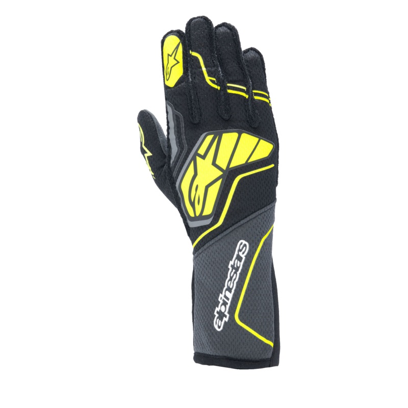 Tech-1 ZX V4 Gloves|S|M|L|XL|2XL|Tar Gray/Black/Yellow Fluo