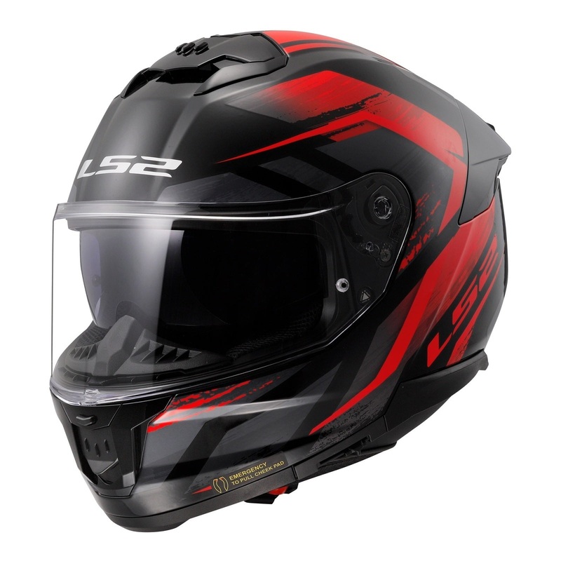 LS2 FF808 Stream II Fury – Black / Red 06 Size Large 60cm