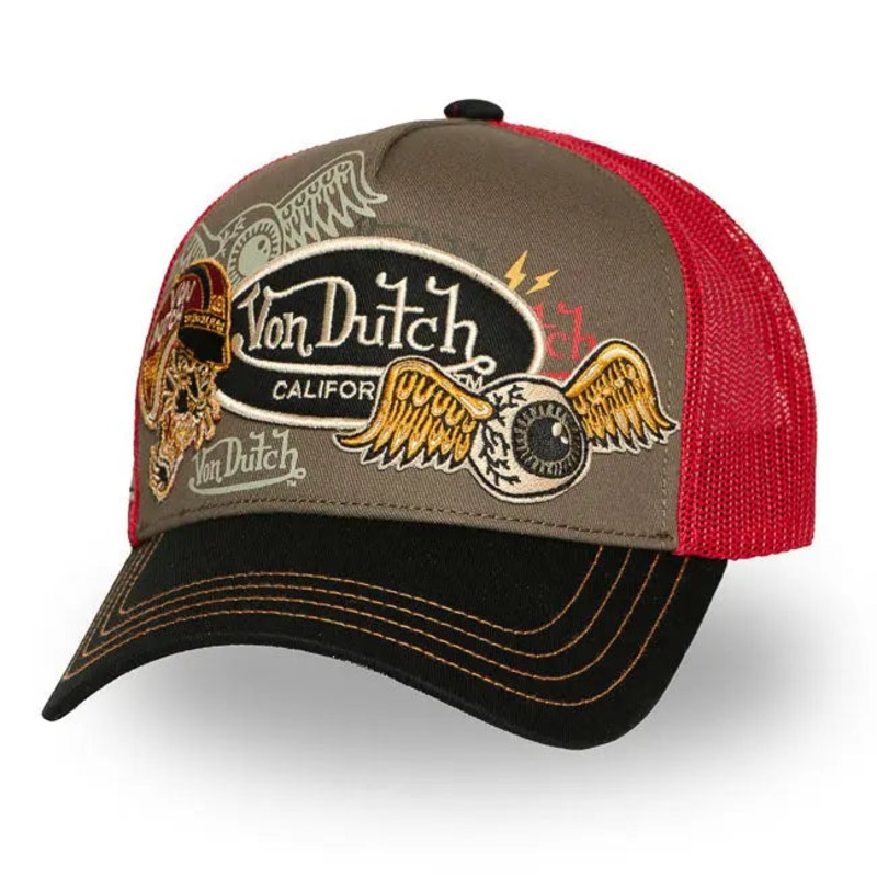 Von Dutch Patches Tiger Cap Brown