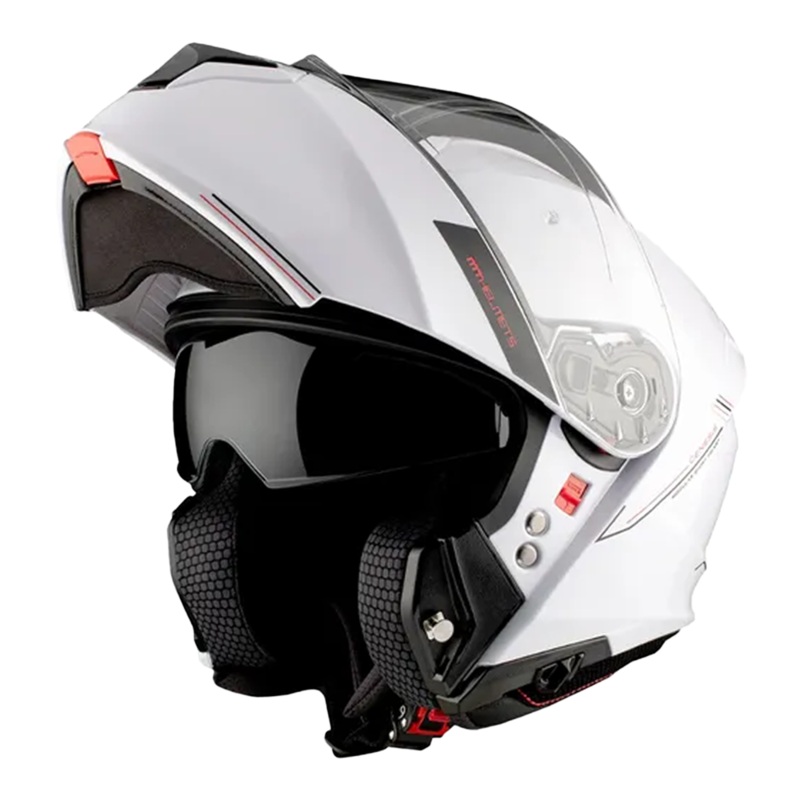 MT Genesis SV Solid – Pearl White | Motorcycle Helmets | Infinity Motorcycles