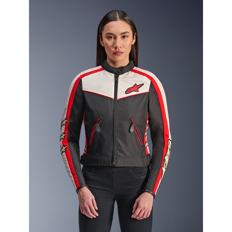 Woman Stella T-Dyno Wr Jacket|XS|S|M|L|XL|Black/Ecru/Bright Red