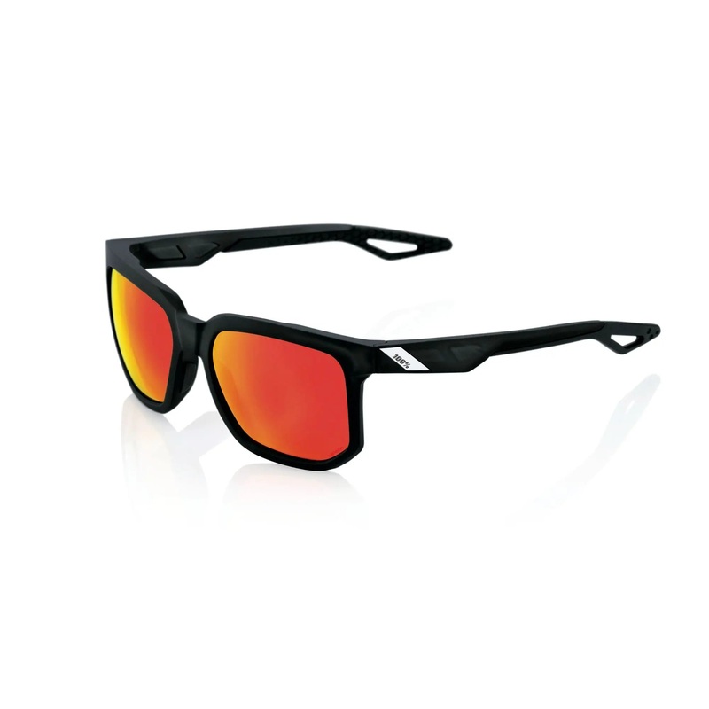 100% Centric Glasses Soft Tact Crystal Black / HiPER Red Multilayer Mirror