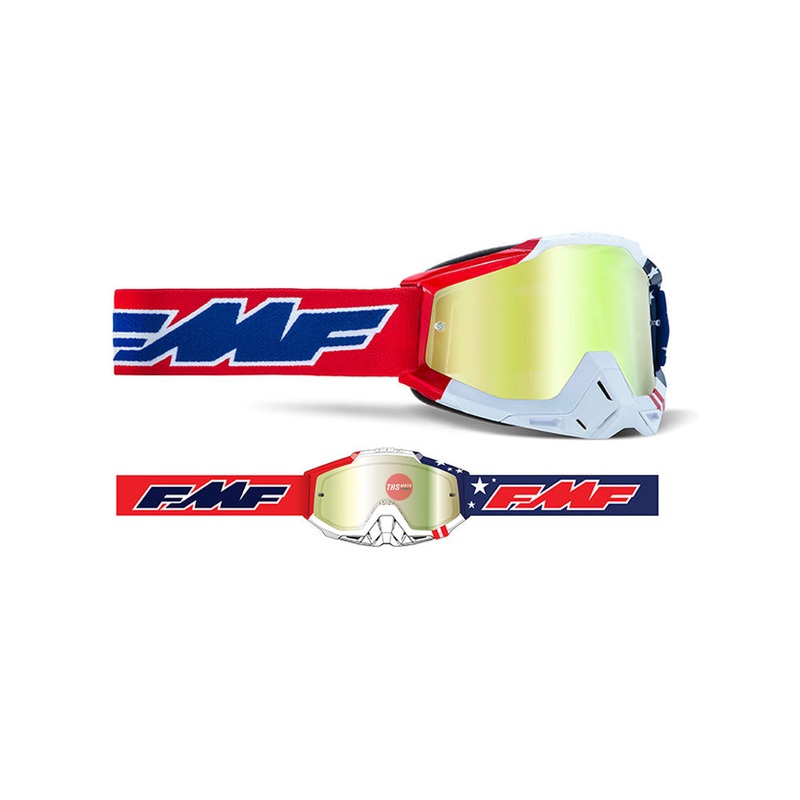 FMF POWERBOMB Goggle US of A – True Gold Lens