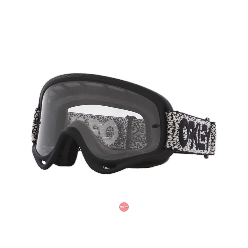 Oakley O-Frame MX Goggles Moto Grey Crackle with Clear Lens