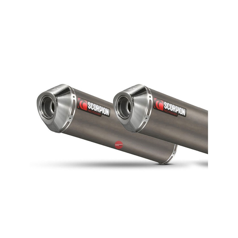 Scorpion Kawasaki Z1000 10-13 Oval Slip-on Pair Titanium