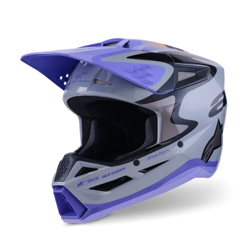 Alpinestars 2026 SM-3 Jettson MX Helmet – Grey/Purple/Black