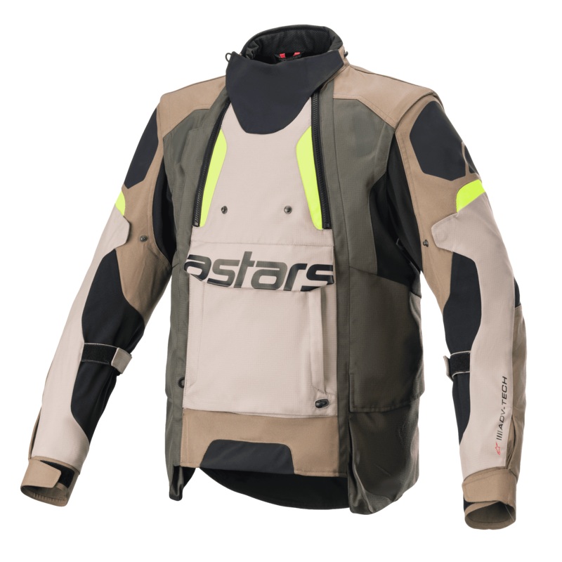 Halo Drystar Jacket|S|M|L|XL|2XL|3XL|4XL|Dark Khaki/Sand Yellow Fluo