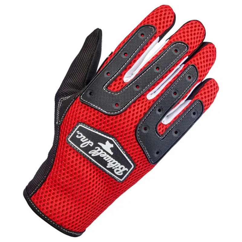 Biltwell Anza Textile Gloves Red / Black