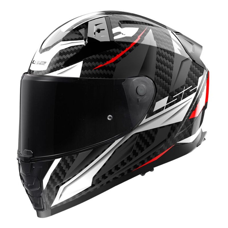 LS2 FF811 Vector 2 Carbon (ECE-22.06) Savage – White/Red/Grey