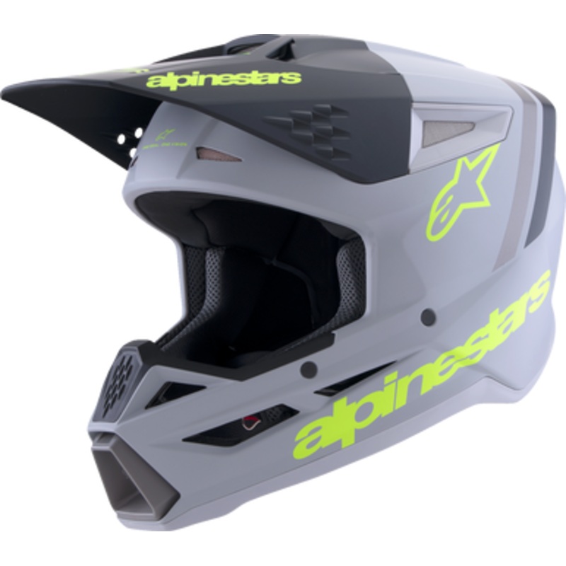 ALPINESTARS SM3 Radium Helmet – Gray/Black/Yellow
