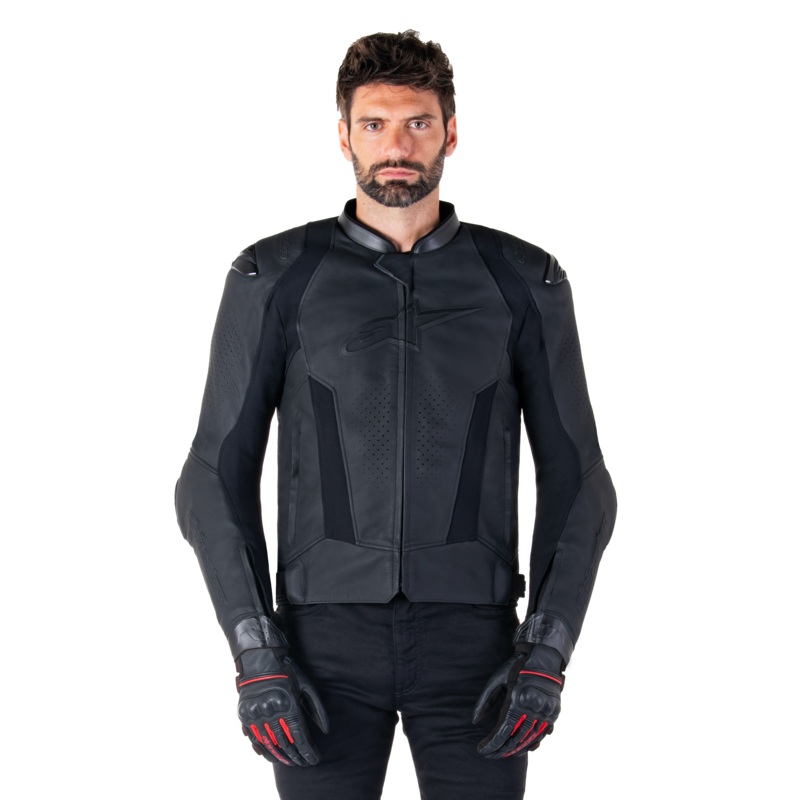Missile V3 Leather Jacket|44|46|48|50|52|54|56|58|60|62|Black/Black
