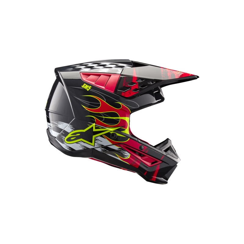 SM5 Rash Helmet|XS|S|M|L|XL|2XL|Dark Gray/Bright Red Glossy