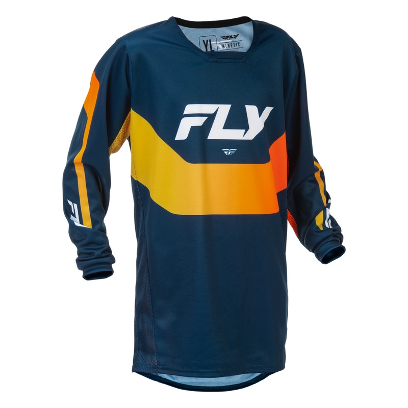 FLY 2026 Kinetic Kids Jersey – Navy/Orange