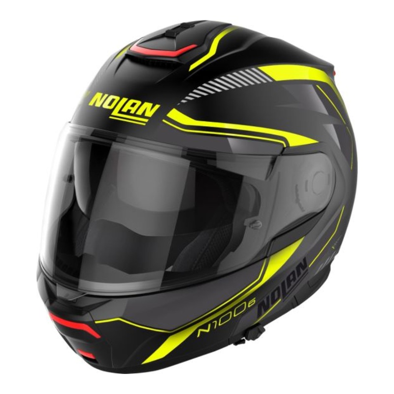 Nolan N100-6 Surveyor N-Com 022 – Flat Black/Fluo Yellow