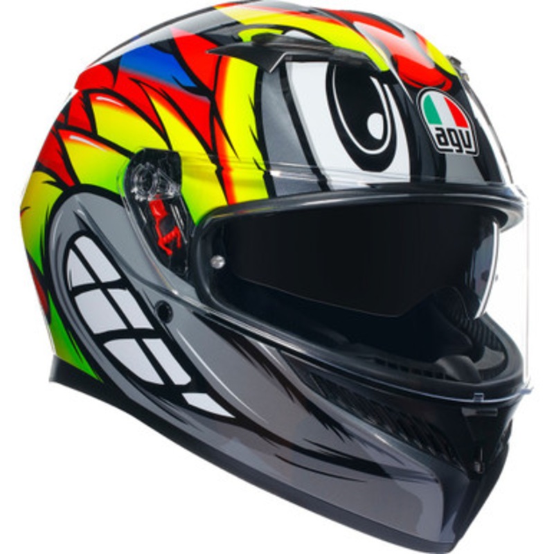 AGV K3 Birdy 2.0 Helmet|gray/yellow/red – medium|gray/yellow/red – large|gray/yellow/red – xl|gray/yellow/red – 2xl