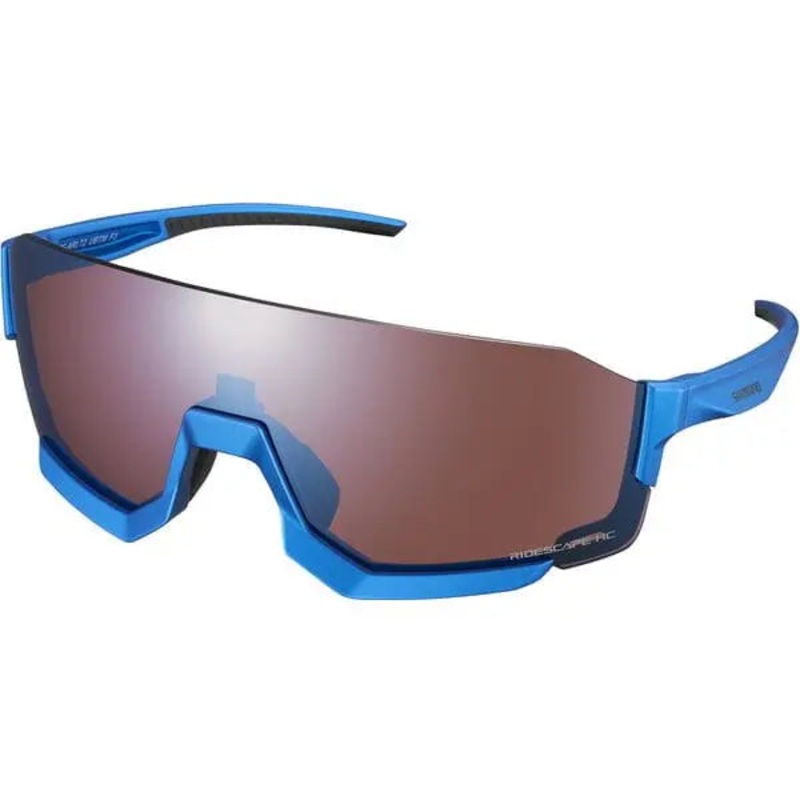 Shimano Aerolite Cycle Glasses Metallic Blue With Ridescape Road Lens