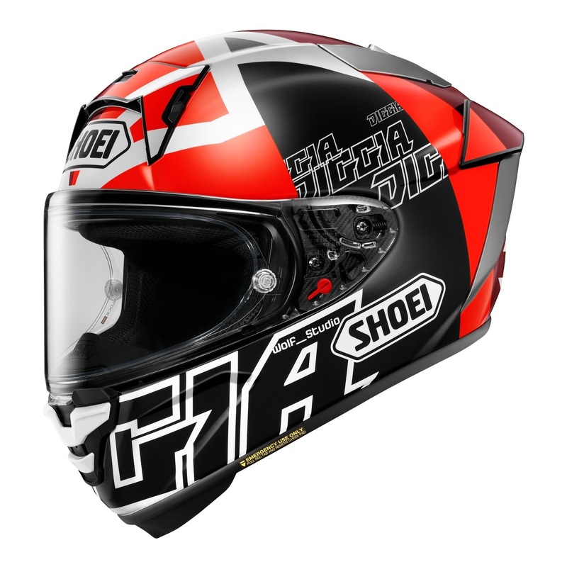 Shoei X-SPR Pro Helmet Diggia 2 – Black / Red / White Size XS 54cm