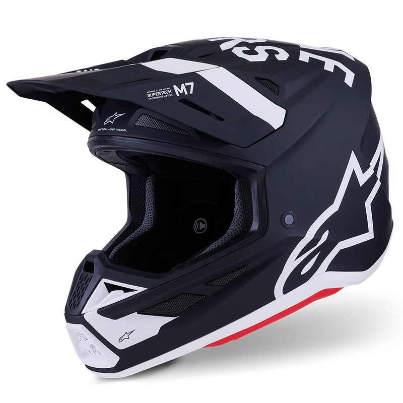 Alpinestars 2026 SM7 Dasher Helmet – Matt Black/White