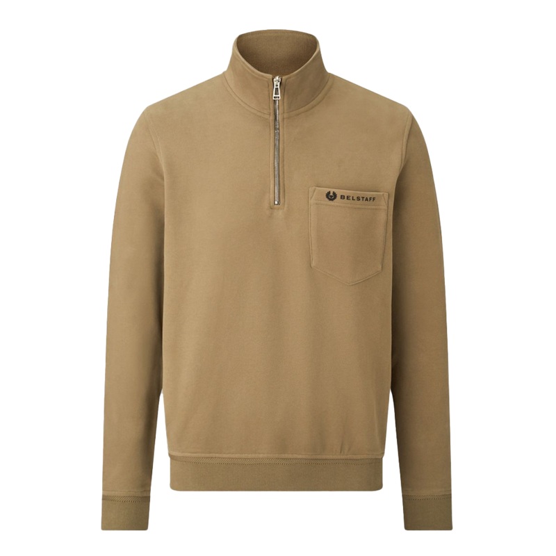 Belstaff Quarter Zip Jersey – Olive