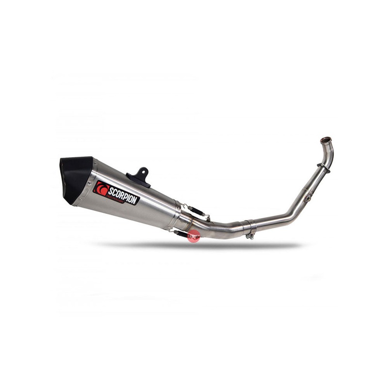 Scorpion YZF-R125 Serket Taper Full System Brushed Stainless Steel Sleeve 2021-2023