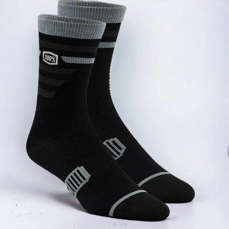 100% Advocate Performance Socks Black / Grey