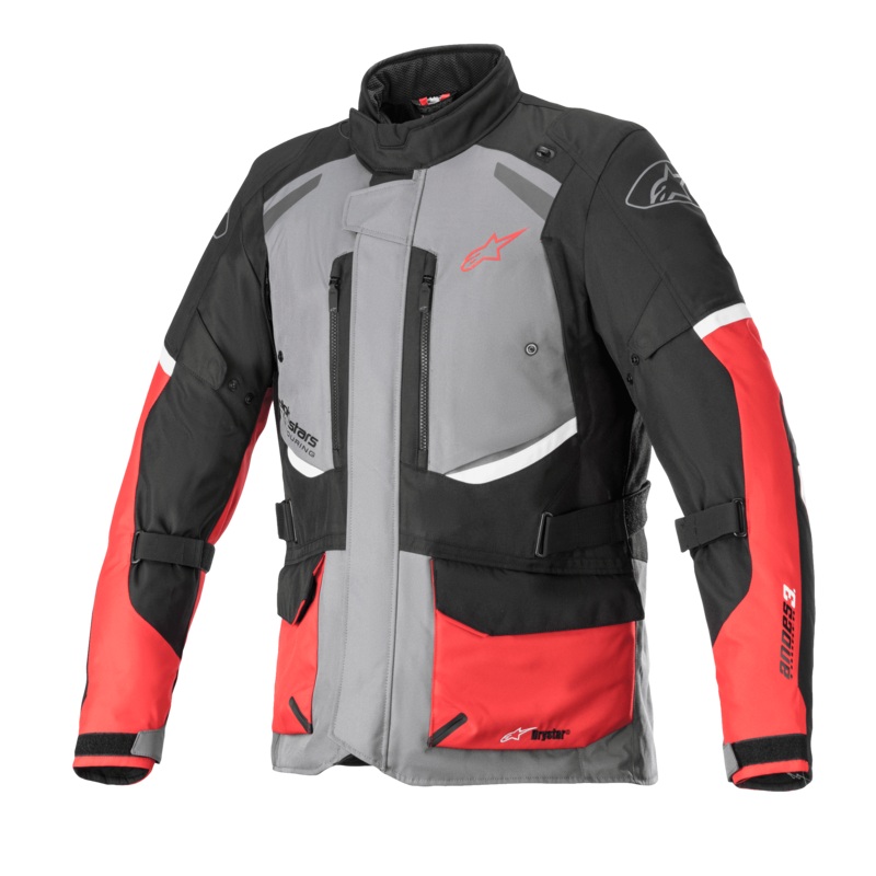 Andes V3 Drystar Jacket|S|M|L|XL|2XL|3XL|4XL|Dark Gray/Black/Bright Red