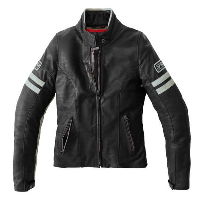 Spidi Vintage CE Leather Ladies Jacket – Black/White