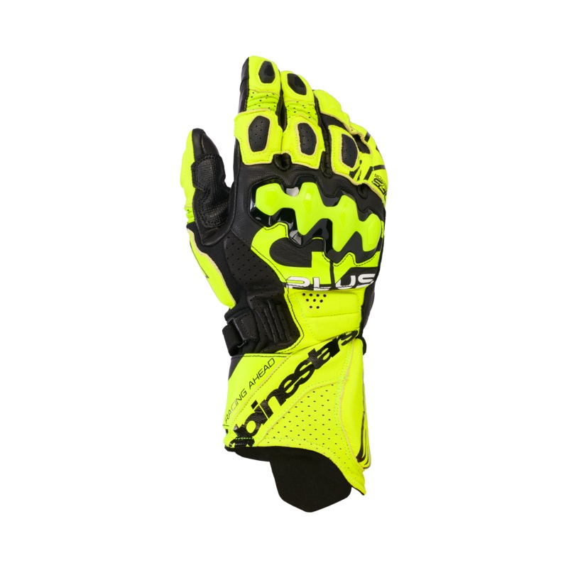 GP Plus R V3 Leather Gloves|S|M|L|XL|2XL|Yellow Fluo/Black