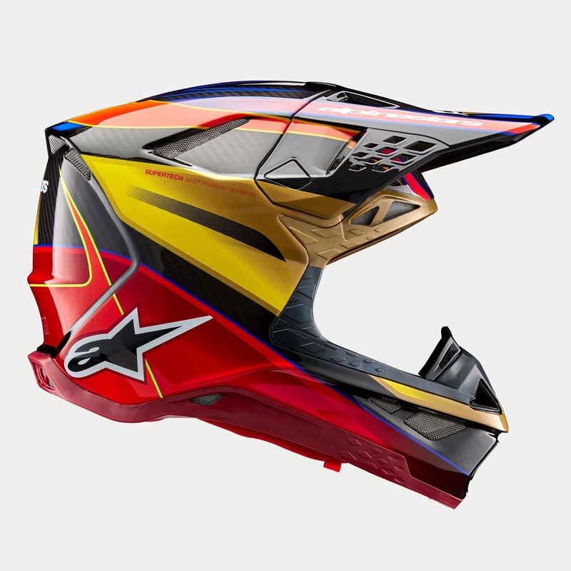 Supertech M10 Era Helmet|XS|S|M|L|XL|2XL|Gold/Yellow/Rio Red Glossy