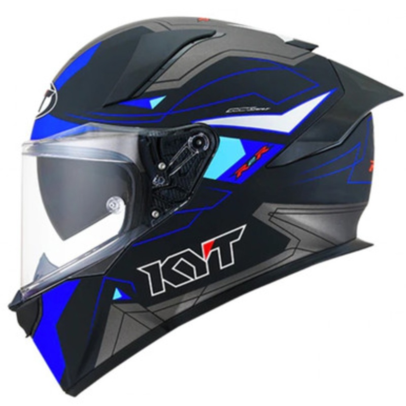 KYT R2R Graphic LED Helmet|Matte Black/Grey|Matte Black/Red|XS|SM|MD|LG|XL|2X
