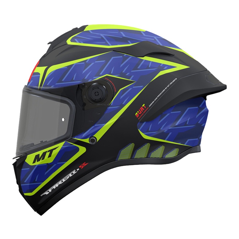 MT Targo S Surt – Matt Black/Blue/Yellow | Motorcycle Helmets | Infinity Motorcycles