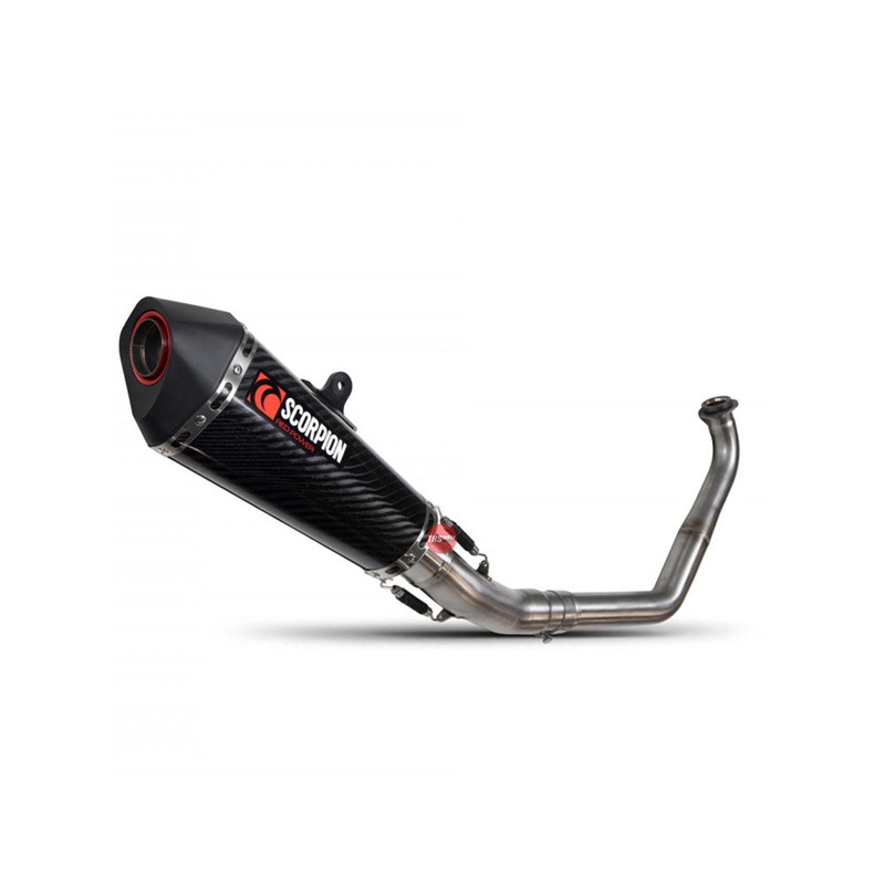 Scorpion YZF-R125 Serket Taper Full System Carbon Fibre Sleeve 2019-2020
