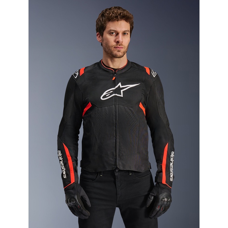T-Sps Air V2 Jacket|S|M|L|XL|2XL|3XL|4XL|Black/Red Fluo