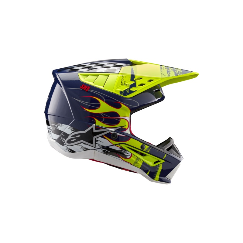 SM5 Rash Helmet|XS|S|M|L|XL|2XL|Night Navy/Yellow Fluo Glossy