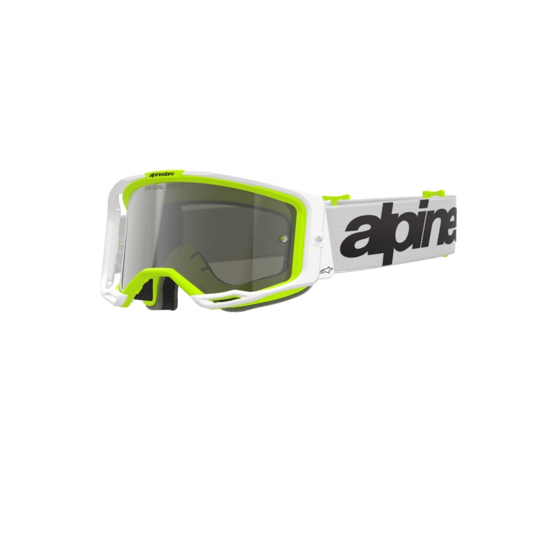 Vision 8 Wordmark Goggles|White/Yellow Fluo