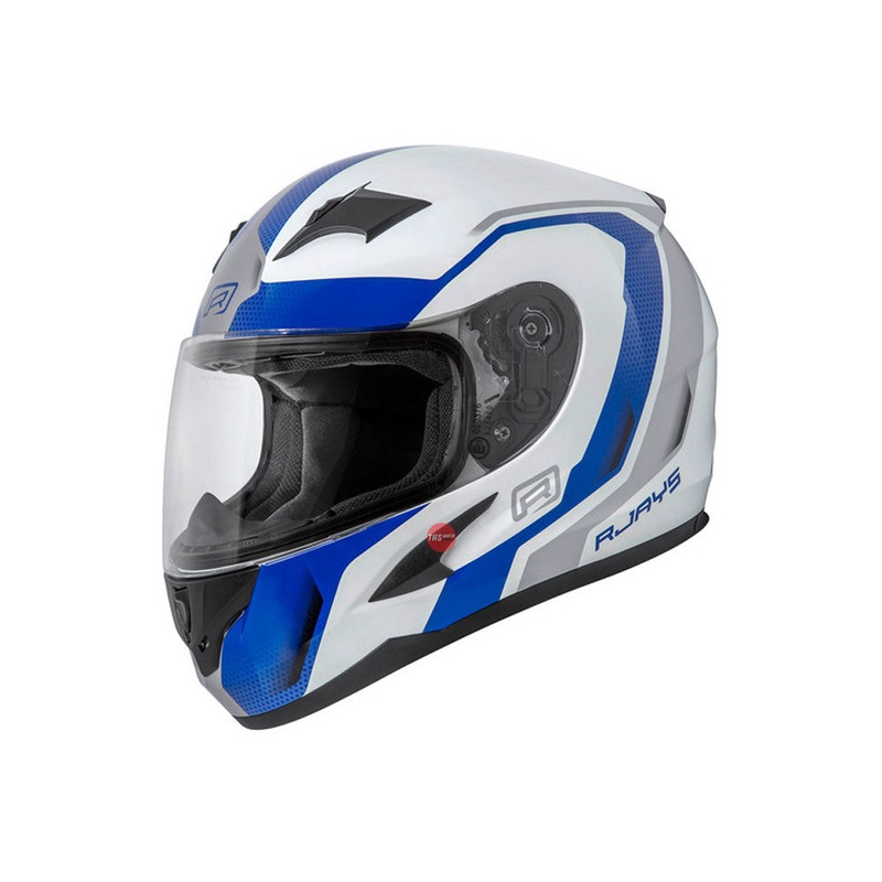 Rjays Grid Gloss White Blue Road Helmet Size Small 56cm