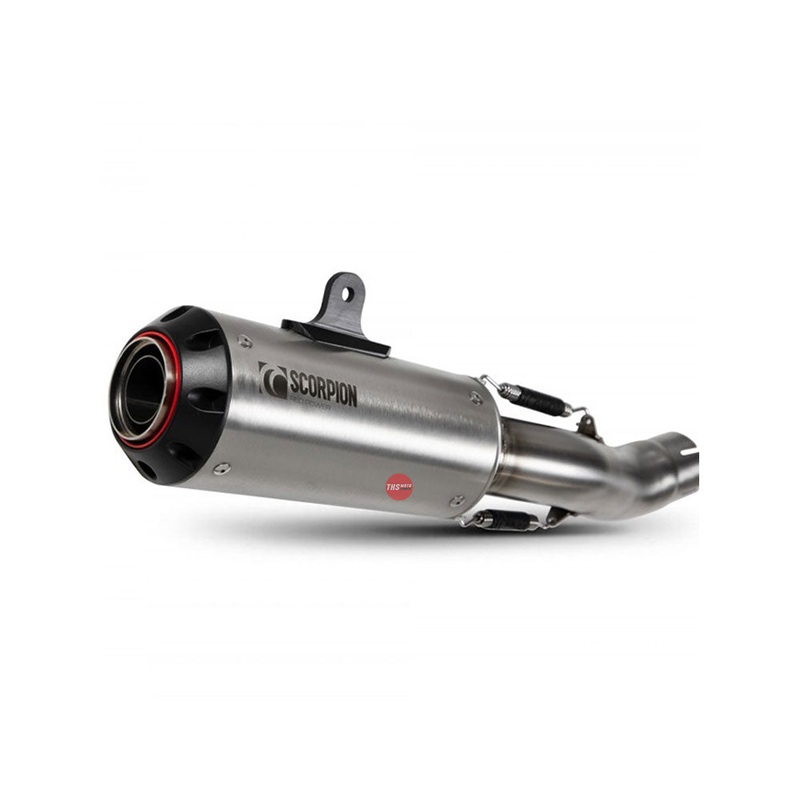 Scorpion Z1000 Red Power Slip-on (Pair) Brushed Stainless Steel Sleeve 2017-2020