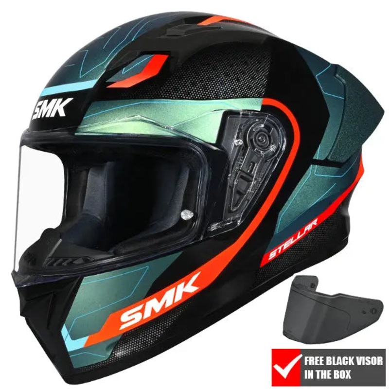 SMK Stellar Sport Flight GL257C Black / Teal / Orange