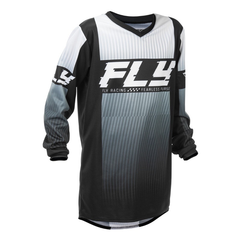 FLY 2026 F-16 Kids Jersey – Black/White