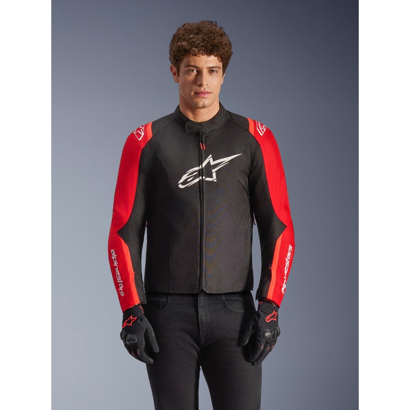 T-SPS V2 Waterproof Jacket|S|M|L|XL|2XL|3XL|4XL|5XL|Black/Red/Red Fluo
