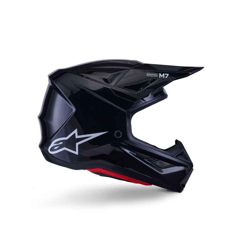 S-M7 Solid Helmet Ece06|XS|S|M|L|XL|2XL|Black Glossy