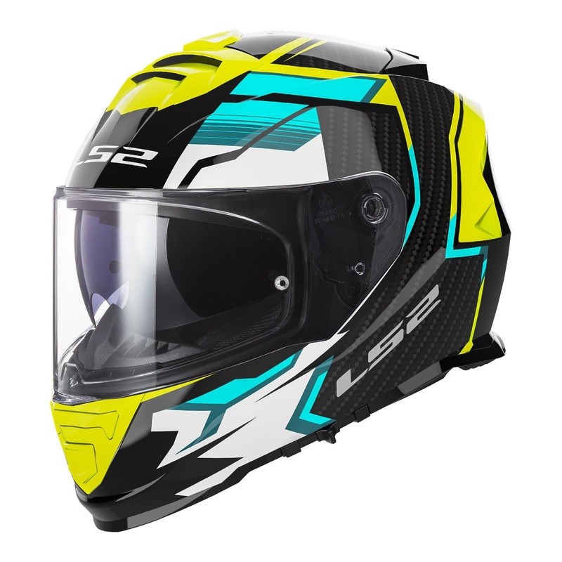 LS2 FF800 Storm II Tracker Helmet – Black / Hi-Vis Yellow 06 Size Medium 58cm