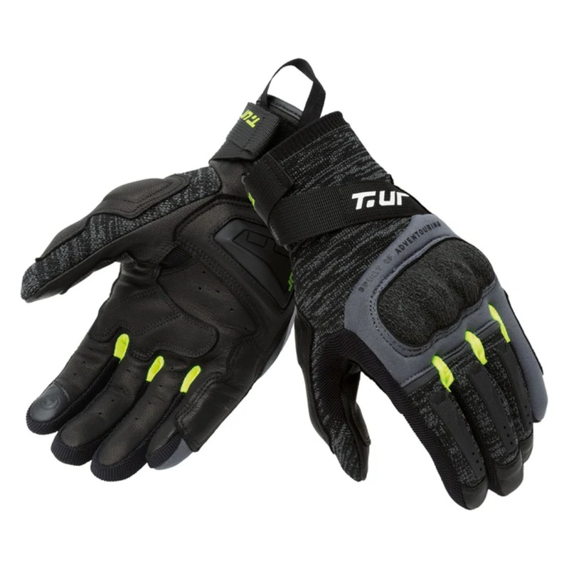 T.UR G-Knit Gloves – Black/Fluo Yellow