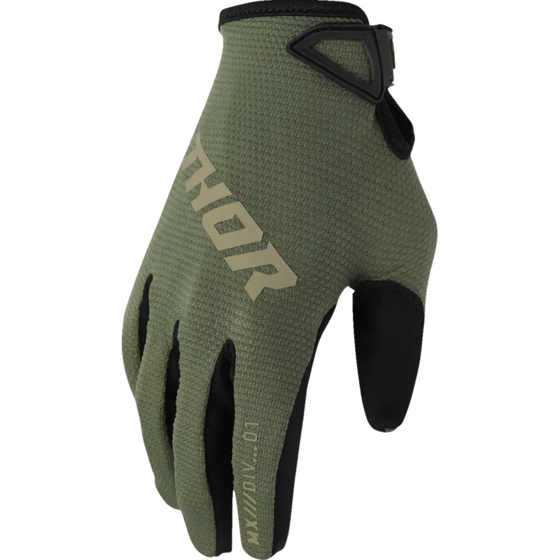 Thor Ridemode Static Textile Gloves Camo Green