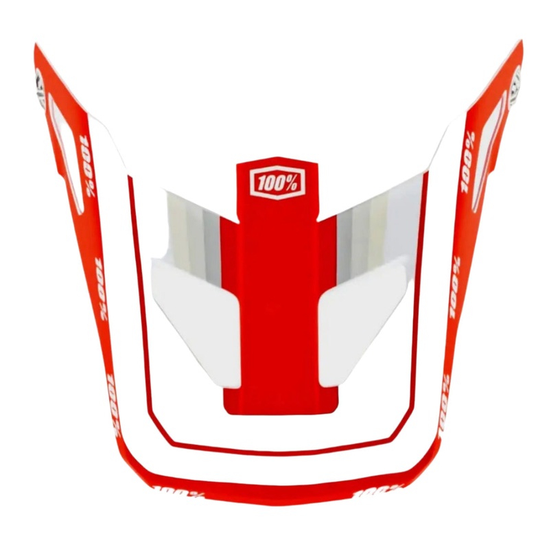 100% Status Replacement Cycle Helmet Visor Topenga Red / White