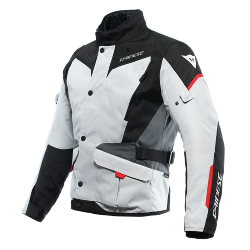 Dainese Tempest 3 D-Dry Jacket – Glacier Grey/Black/Lava Red